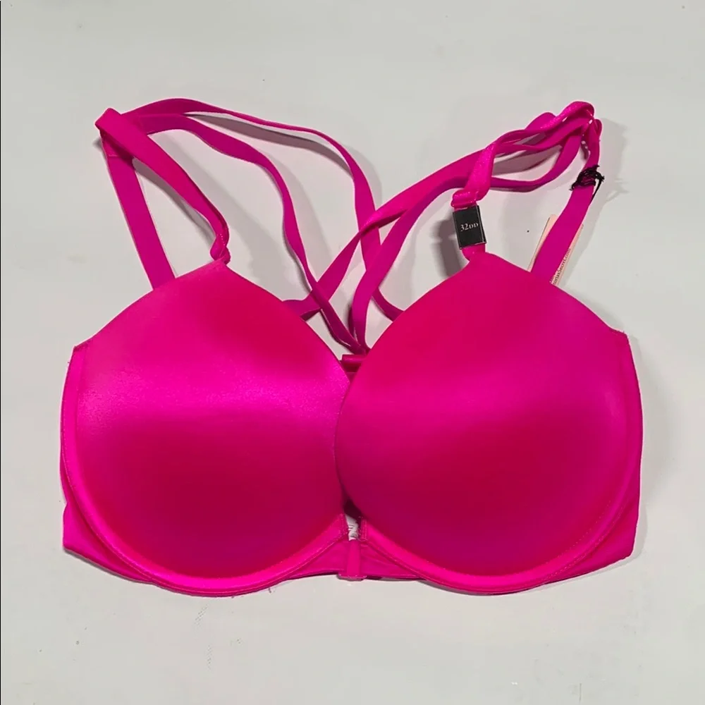 Victoria’s Secret - 32DD Vibrant Pink Women's Push-up Bra 7136‎